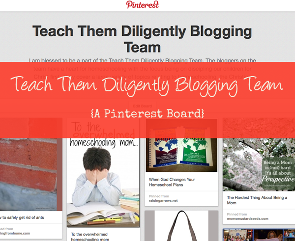 Teach Them Diligently Blogging Team {a Pinterest board}