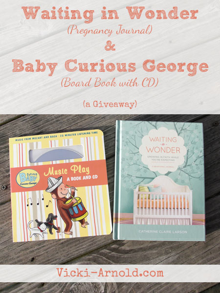 Waiting in Wonder pregnancy journal and Baby Curious George board book giveaway from Vicki-Arnold.com