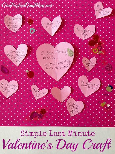 Easy Valentine's Day Craft for Kids from One Perfect Day
