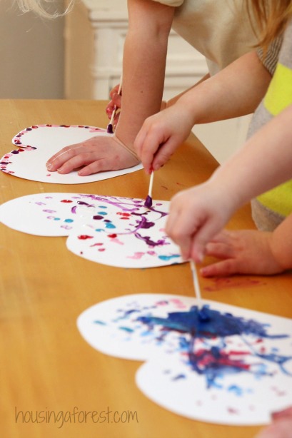 Fine Motor Valentine's Day Painting from Learn Play Imagine
