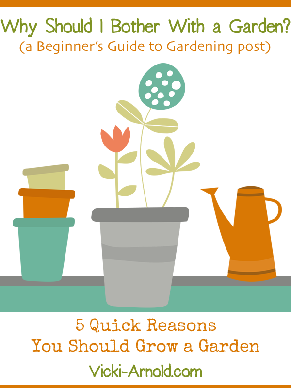 Why Should I Bother With a Garden? 5 Quick Reasons to Grow a Garden on Vicki-Arnold.com