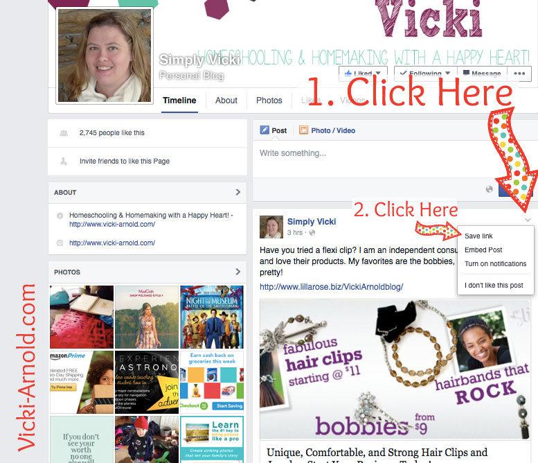 How to Save Links on Facebook - It's as easy as 1-2-3!