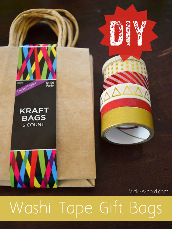 DIY Washi Tape Gift Bags - Another simple, but fun way to use washi tape!