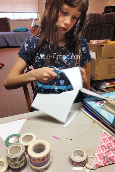Kid Made Washi Tape Ornaments - Inspired by the board book Paris: A Book of Shapes